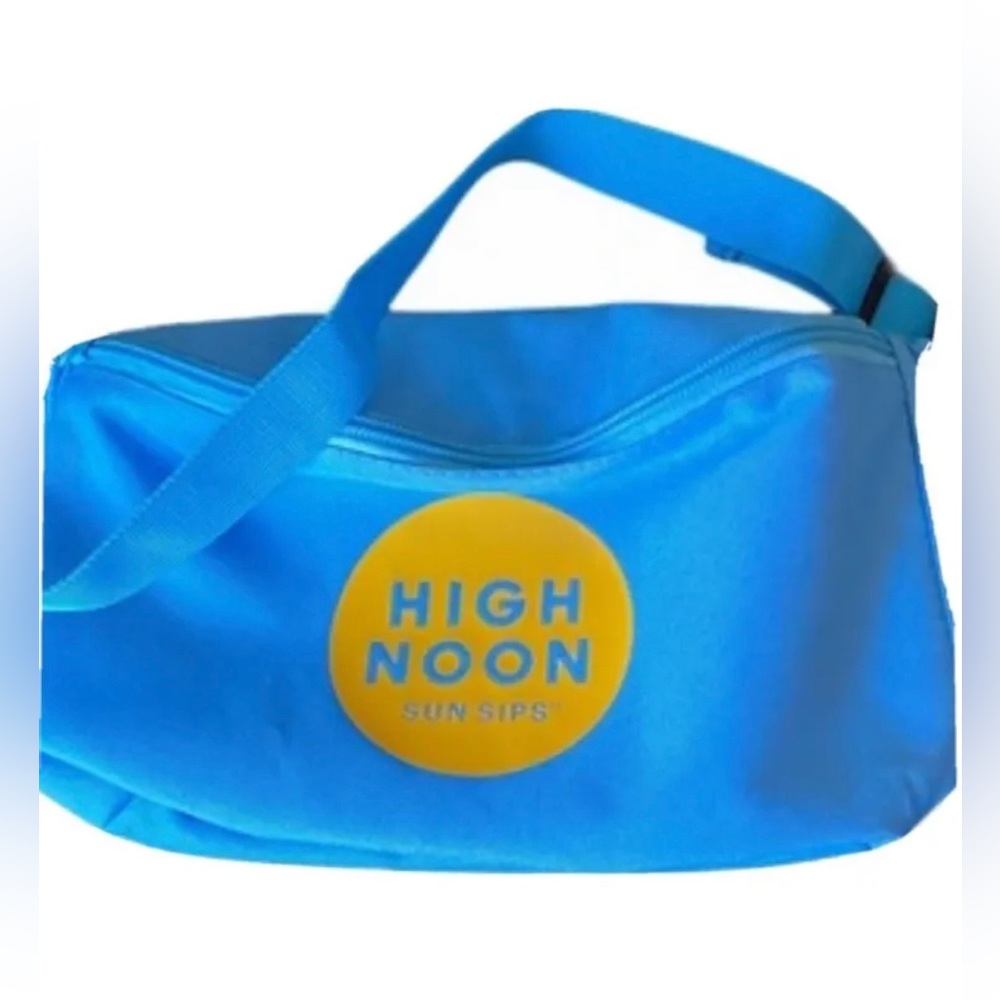 -HIGH NOON SELTZER BLUE ADJUSTABLE FANNY PACK BAG WITH ZIPPER POCKETS BRA…